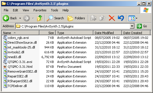 AviSynth Plugins