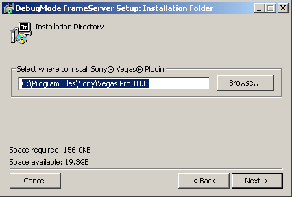 Debugmode Frameserver plugin location