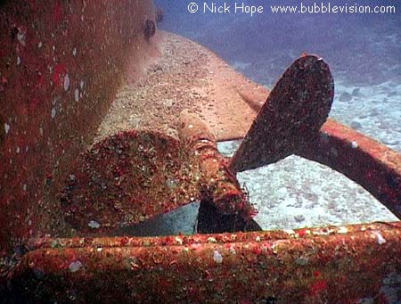 Chinese wreck propeller, Similan Islands