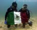 Mexican flag underwater