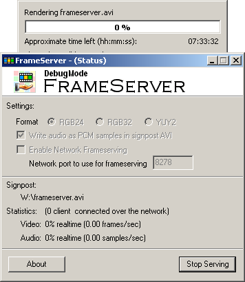 Debugmode Frameserver
