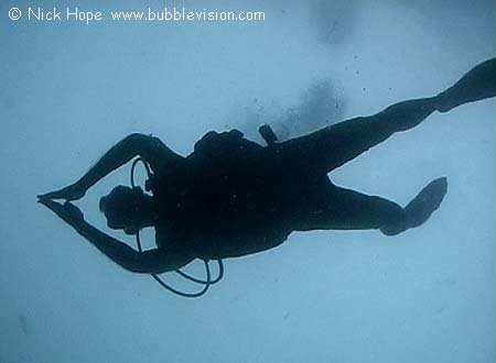 scuba diver silhouette